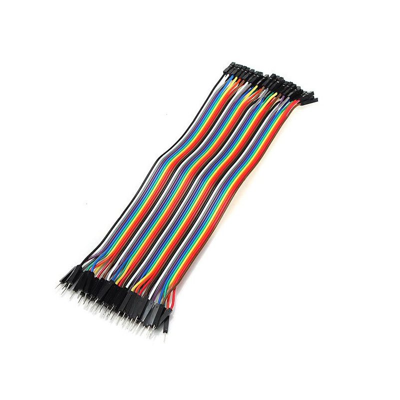 ACEBOTT 20 cm Male-to-Female Breadboard Jumper Wires | 40-Pin Ribbon Cable