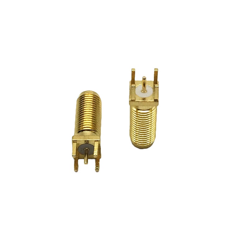 SMA Female Straight Long-Body PCB Connector | Through-Hole Mount | 50Ω | Gold-Plated