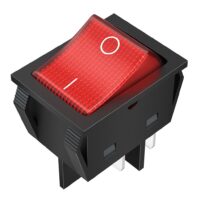 4 Pins 250V 12V UL Illuminated 30A Rocker Switch - RED