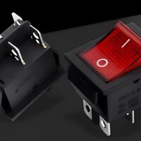 4 Pins 250V 12V UL Illuminated 30A Rocker Switch - RED