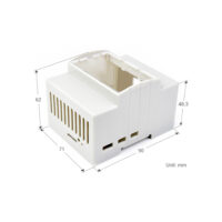 Waveshare DIN rail ABS Case for Raspberry Pi 5, large inner space, injection moduling
