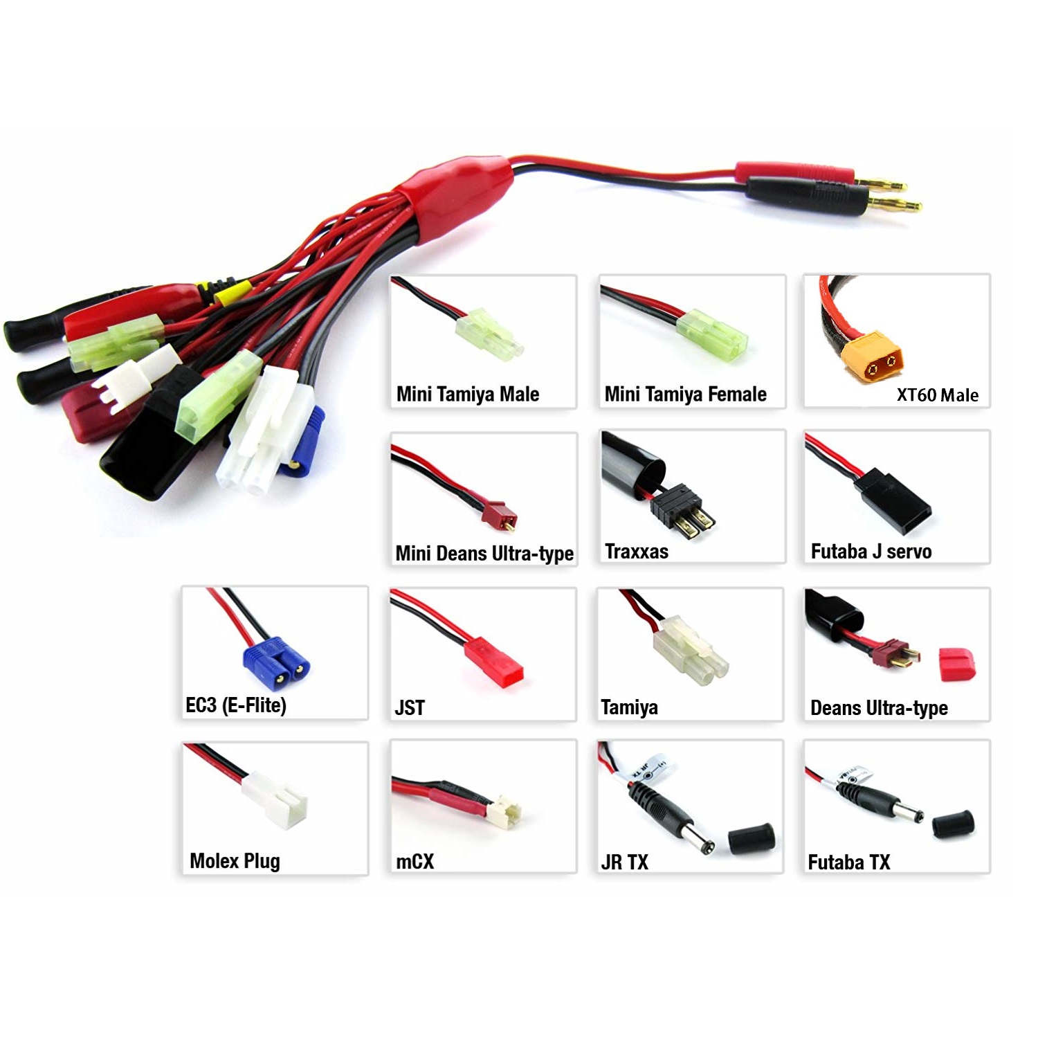 14-in-1 Multi Charge Plug Adapter Set | Comprehensive RC Battery Connector Lead - Image 3