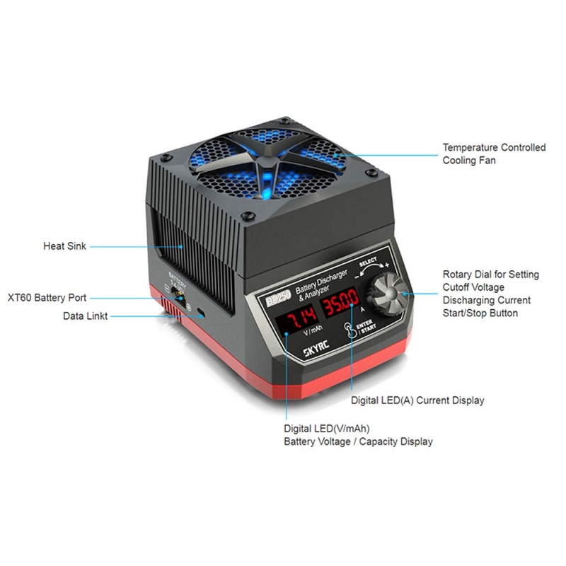 SKYRC BD250 2-8S LiPo/LiFe Battery Discharger / Analyzer - Image 7