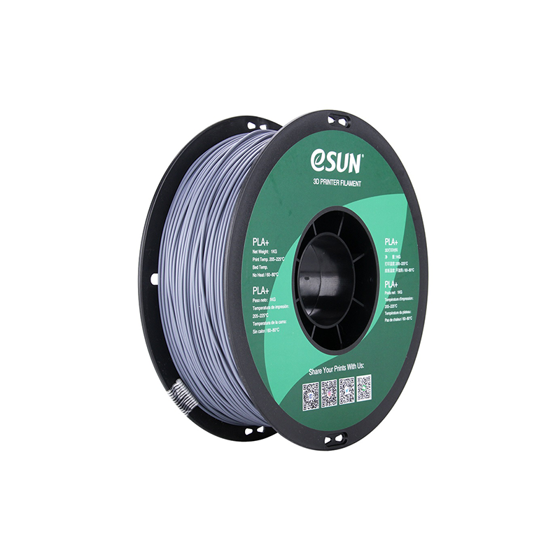 eSUN PLA+ 1.75mm 3D Printer Filament - 1kg - Grey | High-Toughness Professional PLA