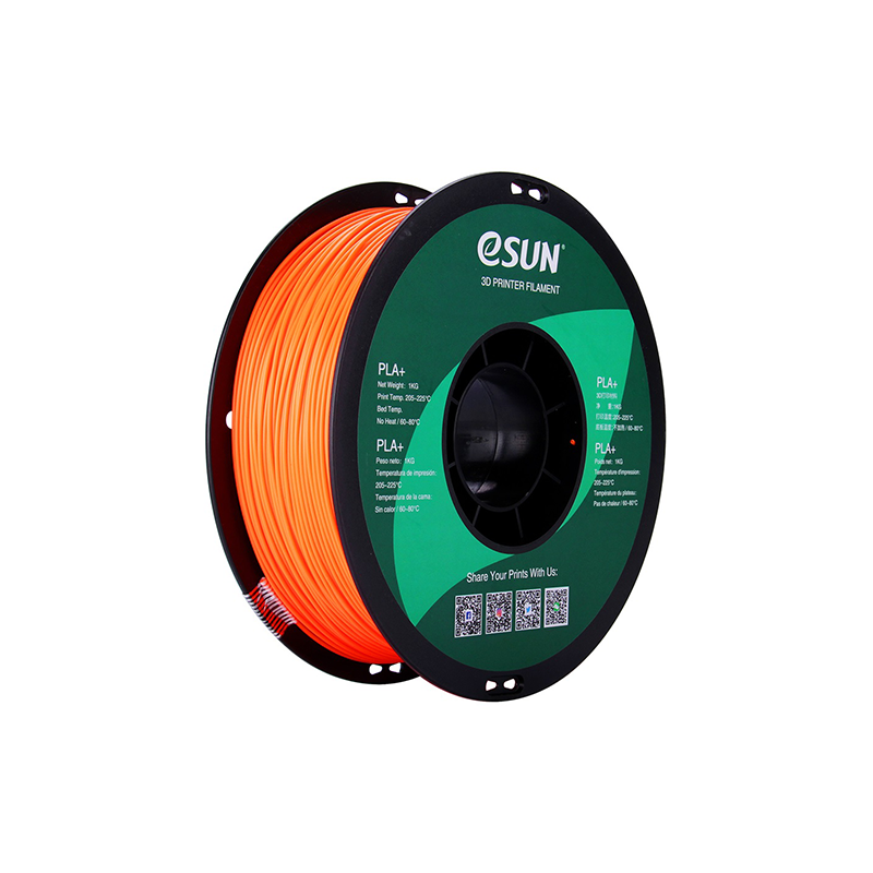 eSUN PLA+ 1.75mm 3D Printer Filament - 1kg - Orange | High-Toughness Professional PLA