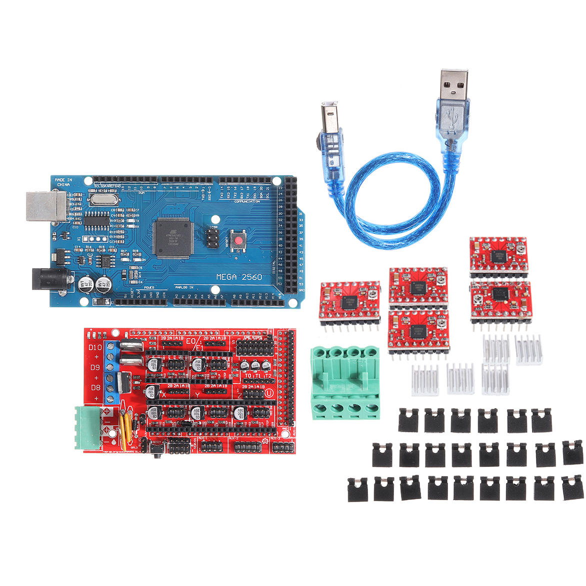 RAMPS 1.4 3D Printer Controller Kit | Mega 2560 & A4988 Drivers | Complete Electronics Bundle for RepRap