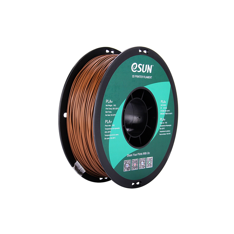 eSUN PLA+ 1.75mm 3D Printer Filament - 1kg - Brown | High-Toughness Professional PLA