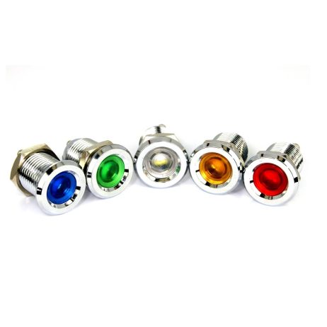 12MM Green LED Metal Signal Indicator | 220V AC Stainless Steel Pilot Lamp (IP65) - Image 3