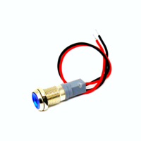 10MM Blue LED Metal Signal Indicator | 3V-9V Stainless Steel Pilot Lamp (IP65)