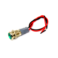 10MM Green LED Metal Signal Indicator | 10V-24V Stainless Steel Pilot Lamp (IP65)