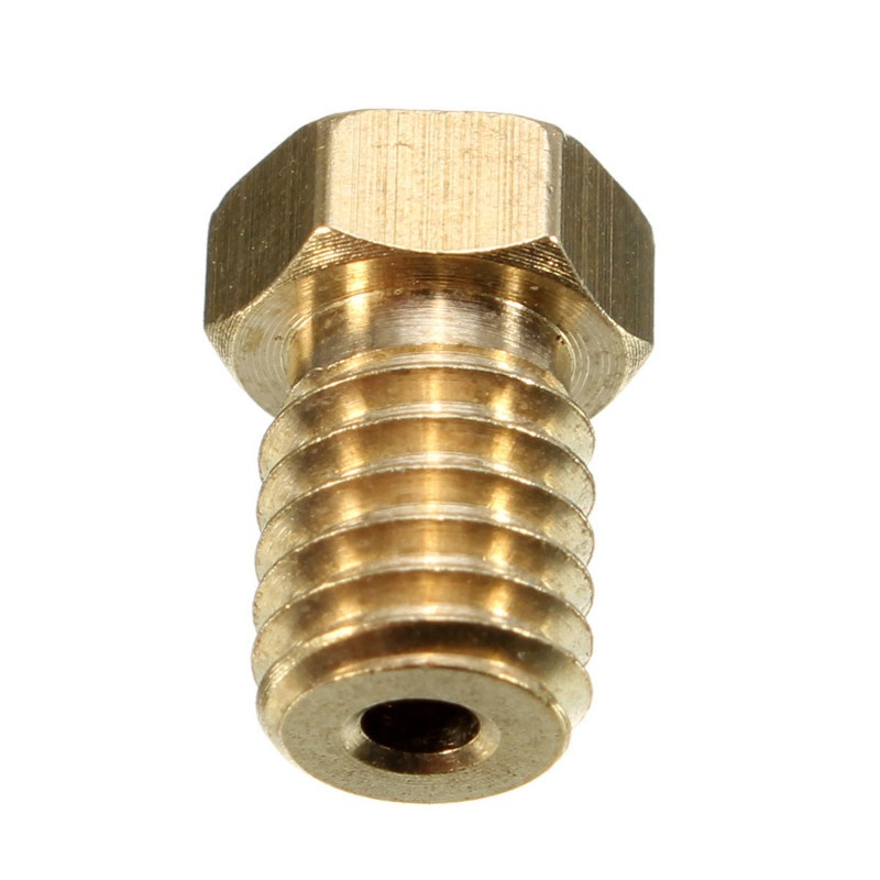 M6 Thread Brass Nozzle for V5 & V6 3D Printers - 1.75mm Filament x 0.6mm Nozzle Diameter - Image 2