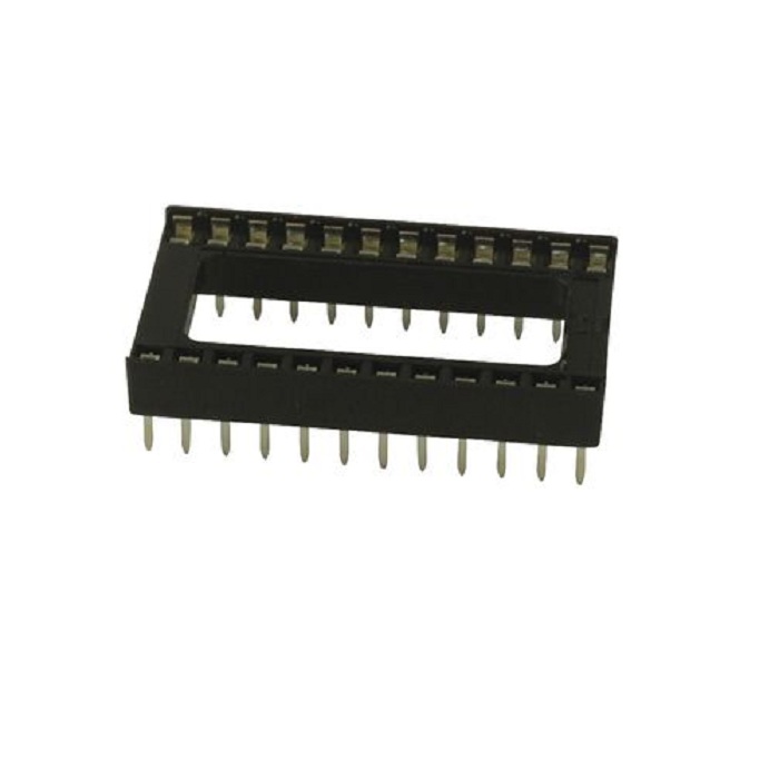 24 Pin Wide DIP IC Socket Base Adaptor PCB Mount IC Holder JDEC Compliant (Pack of 5)