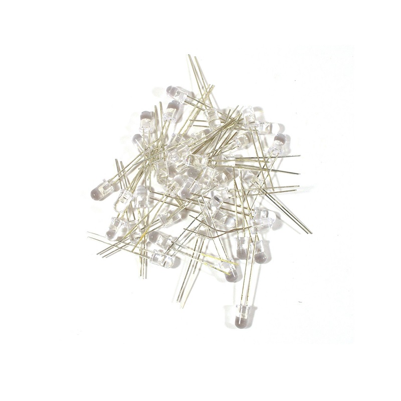 3mm DIP Orange LED | High Brightness | Pack of 50 - Image 3