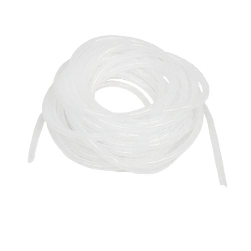 10mm Spiral Wrapping Band (White, 10m) - Cable Organization & Protection