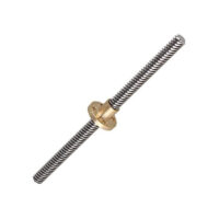 1000mm Trapezoidal 4 Start Lead Screw 8mm Thread 2mm Pitch Lead Screw with Copper Nut