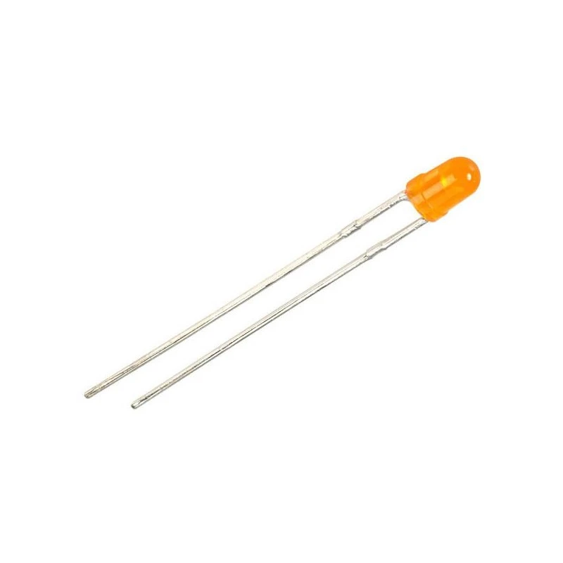 3mm DIP Orange LED | High Brightness | Pack of 50