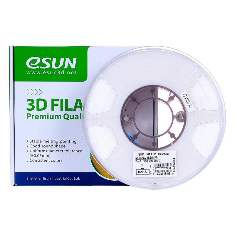 eSUN HIPS 3D Printing Filament (Natural) | 1.75mm, 1kg