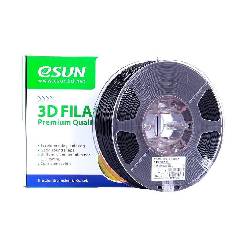 eSUN HIPS 3D Printing Filament (Black) | 1.75mm, 1kg
