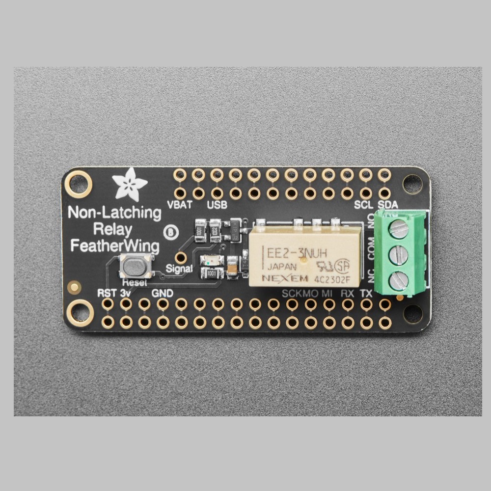 Non-Latching Mini Relay FeatherWing | For Adafruit Feather - Image 2
