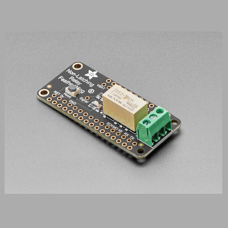 Non-Latching Mini Relay FeatherWing | For Adafruit Feather