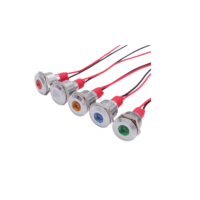 8MM Yellow LED Metal Signal Indicator | 3V-9V Stainless Steel Pilot Lamp (IP65)