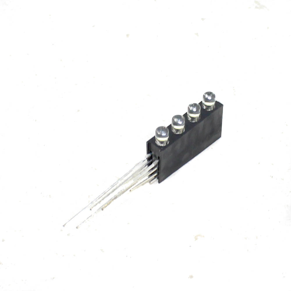3MM Four Hole Lamp Holder with White color LED (Pack of 5)