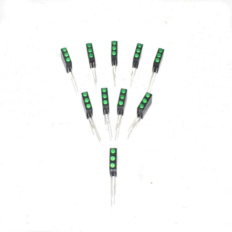 3MM Three Hole LED Indicator Holder with Green LEDs | Industrial Panel Mount Assembly (Pack of 10) - Image 2