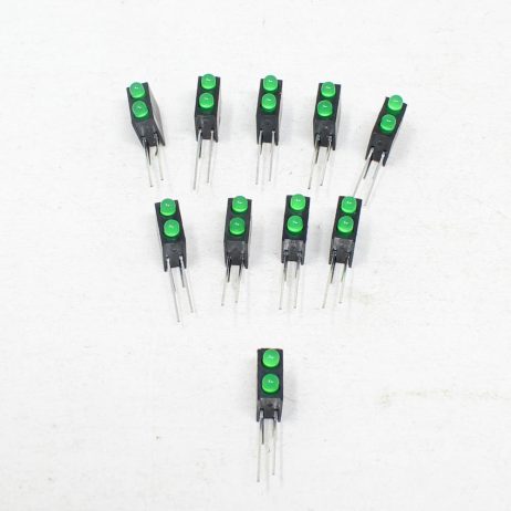 3MM Double Hole LED Holder Kit with Green LED – Industrial Panel Mount Assembly (Pack of 10) - Image 2