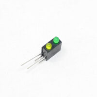 3MM Double Hole LED Holder Assembly with Green+Yellow LEDs - Pack of 10