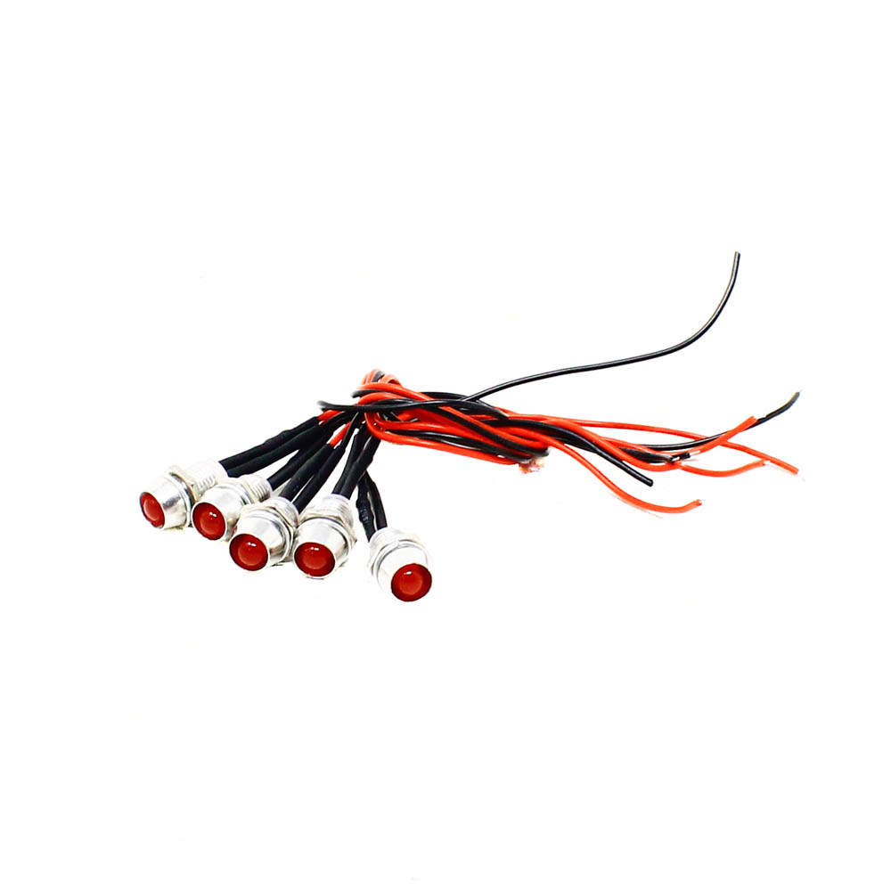 5MM Red LED Metal Signal Indicator | 12V-18V LED Pilot Lamp (Pack of 5) - Image 5