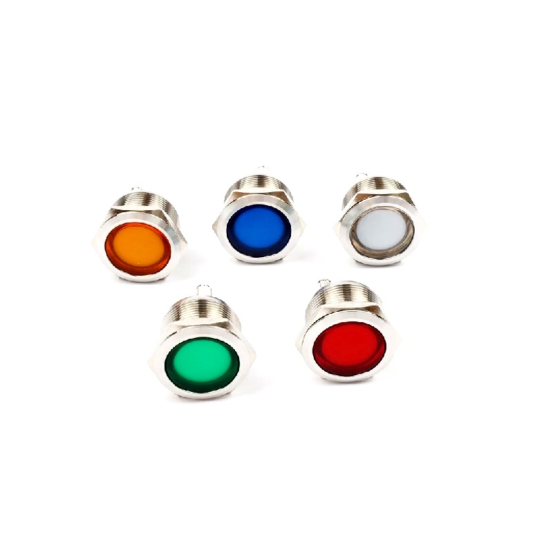 22mm Yellow LED Metal Indicator Light 3-9V | IP65 Waterproof Panel Mount Signal Indicator - Image 2