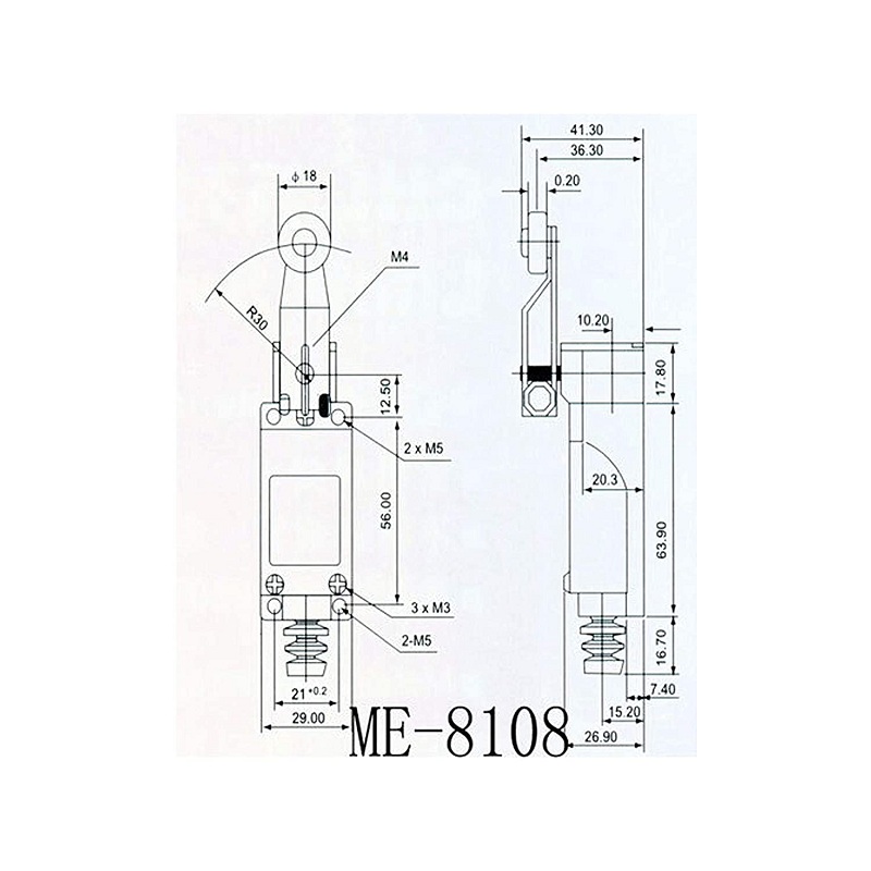 ME-8108 Rotary Adjustable Roller Lever Arm Mini Limit Switch - Image 8
