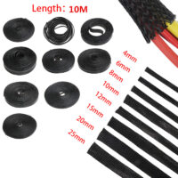 Nylon 12mm Expandable Braided Sleeve for Wire Protection-2M Length
