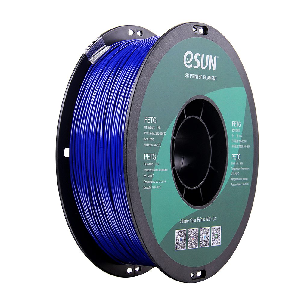 eSun PETG 3D Printing Filament | 1.75mm, 1kg (Solid Blue)
