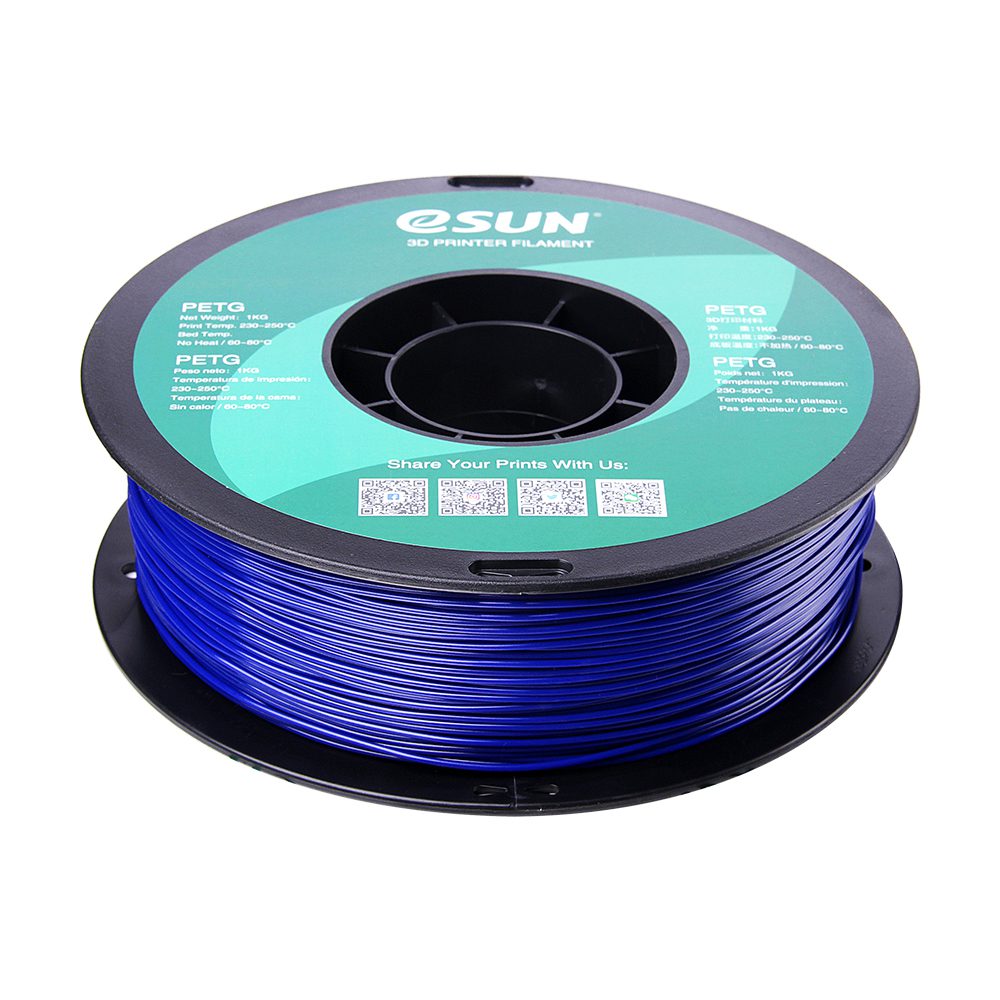eSun PETG 3D Printing Filament | 1.75mm, 1kg (Solid Blue) - Image 3