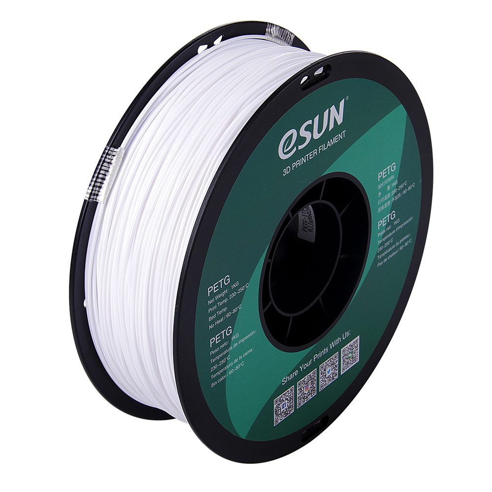 eSun PETG 3D Printing Filament | 1.75mm, 1kg (Solid White) - Image 8