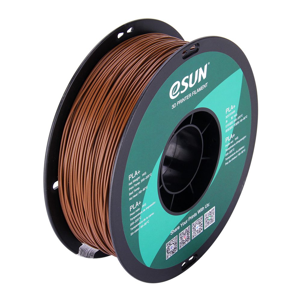 eSUN PLA+ 1.75mm 3D Printer Filament - 1kg - Brown | High-Toughness Professional PLA - Image 8