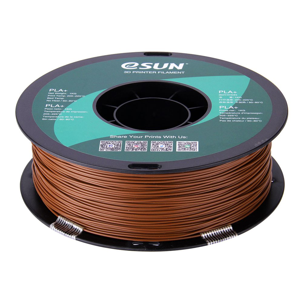 eSUN PLA+ 1.75mm 3D Printer Filament - 1kg - Brown | High-Toughness Professional PLA - Image 5