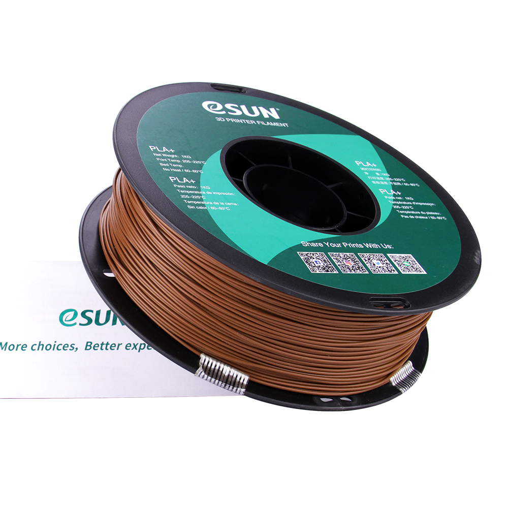 eSUN PLA+ 1.75mm 3D Printer Filament - 1kg - Brown | High-Toughness Professional PLA - Image 3