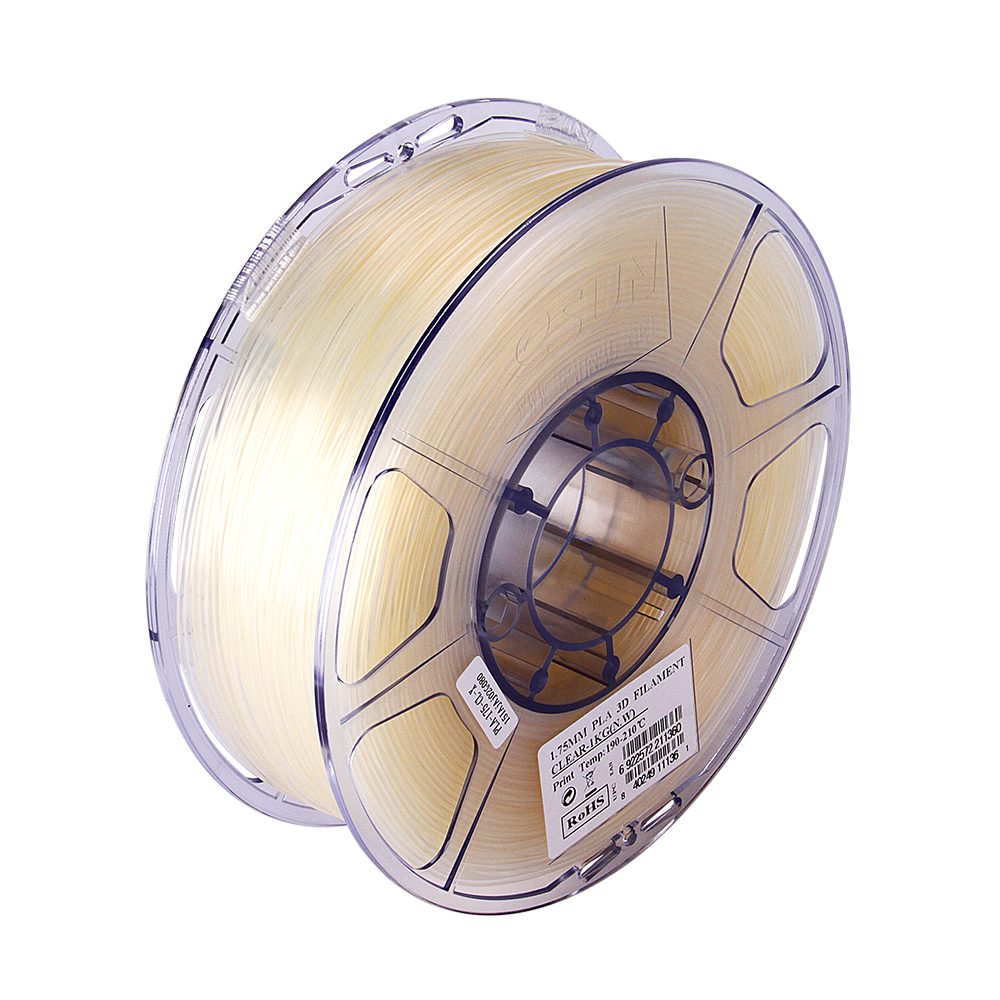 eSun 1.75mm 3D Printing PLA Filament - 1kg | Clear High-Resolution Material