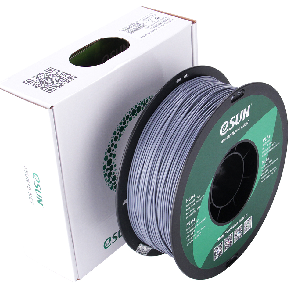 eSUN PLA+ 1.75mm 3D Printer Filament - 1kg - Grey | High-Toughness Professional PLA - Image 7