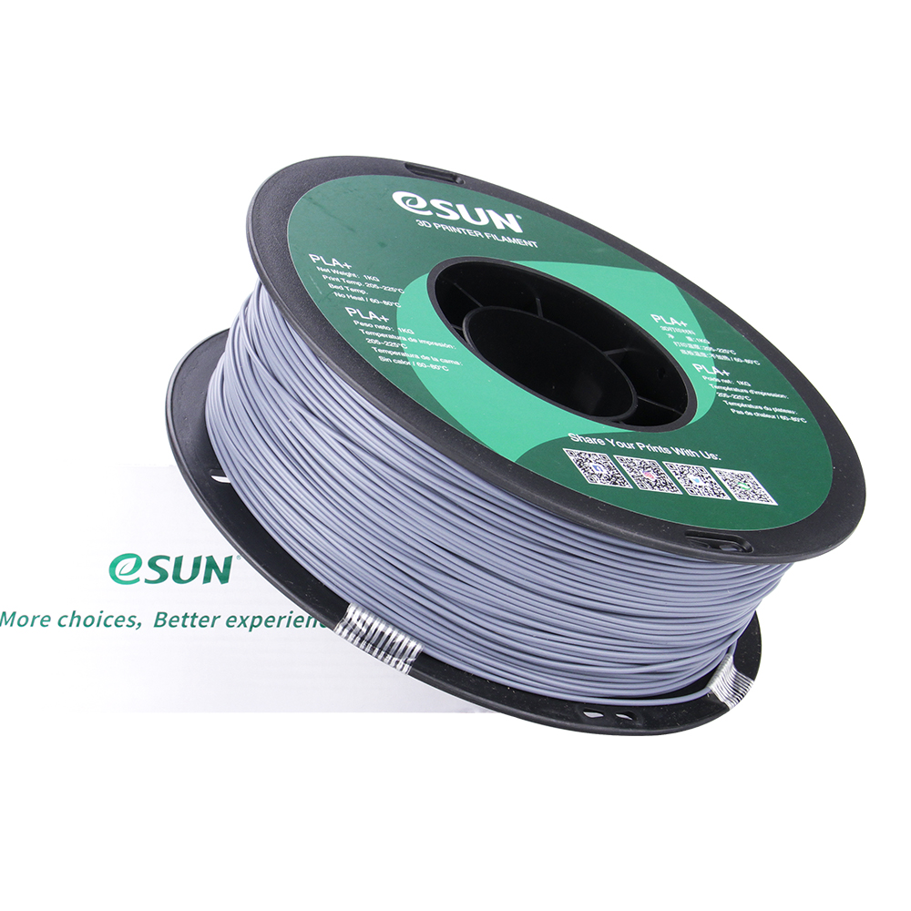 eSUN PLA+ 1.75mm 3D Printer Filament - 1kg - Grey | High-Toughness Professional PLA - Image 4