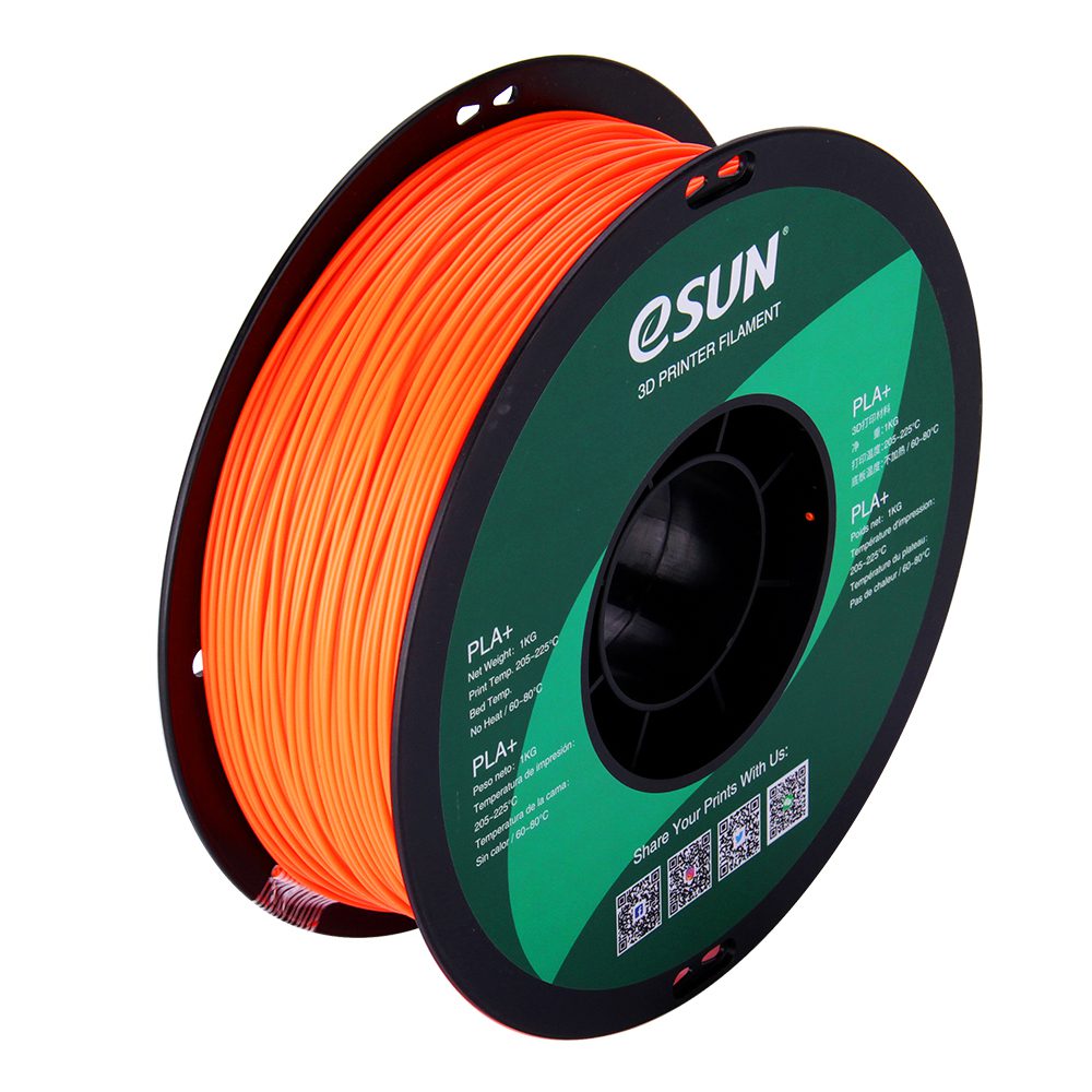 eSUN PLA+ 1.75mm 3D Printer Filament - 1kg - Orange | High-Toughness Professional PLA - Image 2