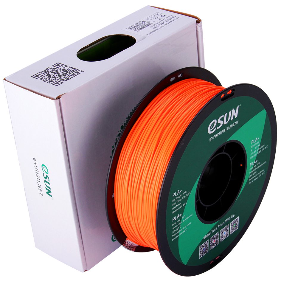 eSUN PLA+ 1.75mm 3D Printer Filament - 1kg - Orange | High-Toughness Professional PLA - Image 3