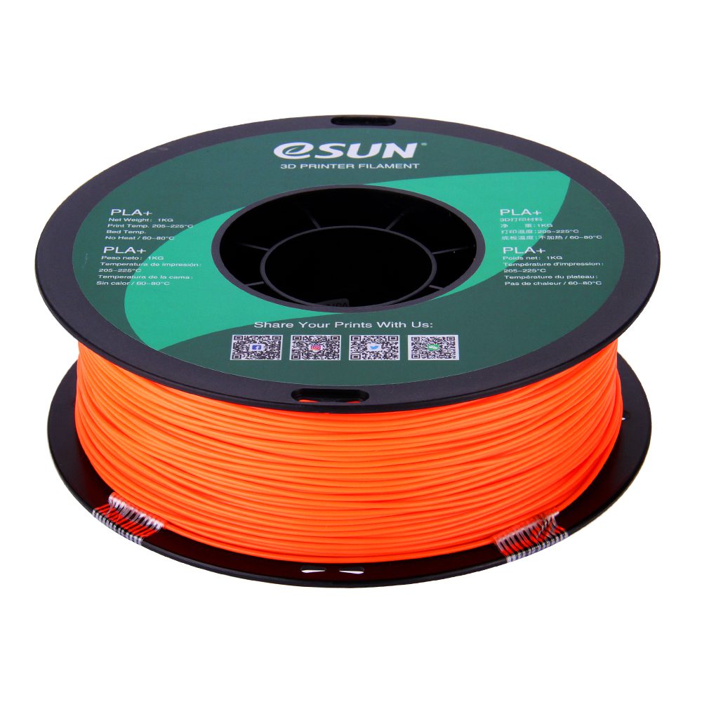eSUN PLA+ 1.75mm 3D Printer Filament - 1kg - Orange | High-Toughness Professional PLA - Image 6