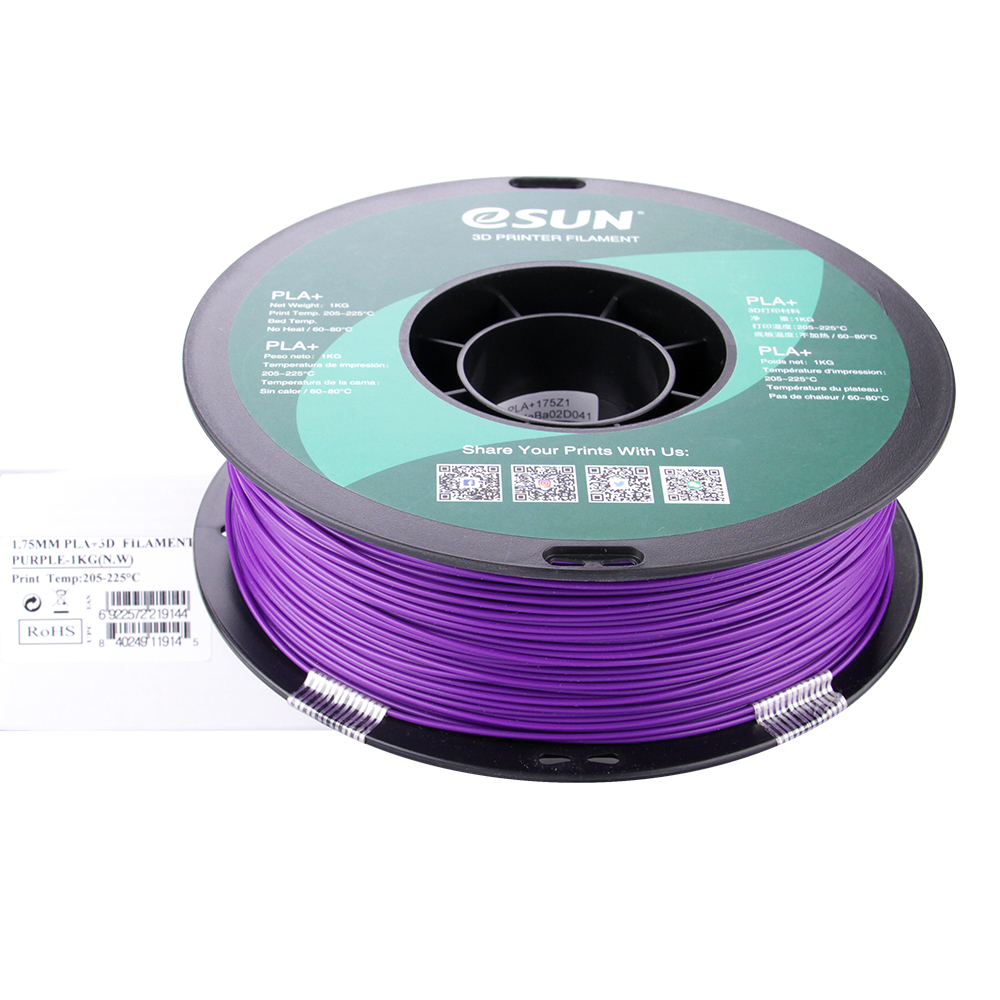 eSUN PLA+ 1.75mm 3D Printer Filament - 1kg - Purple | High-Performance, Durable PLA - Image 2