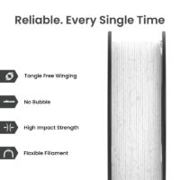 AlmightyFila 3D Printer Filaments PLA+ MARBLE WHITE 1.75MM / 1 KG