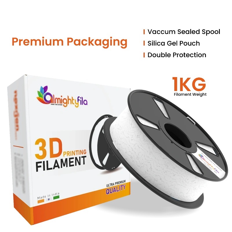 AlmightyFila PLA+ 3D Printing Filament (Marble White) | 1.75mm, 1kg - Image 5