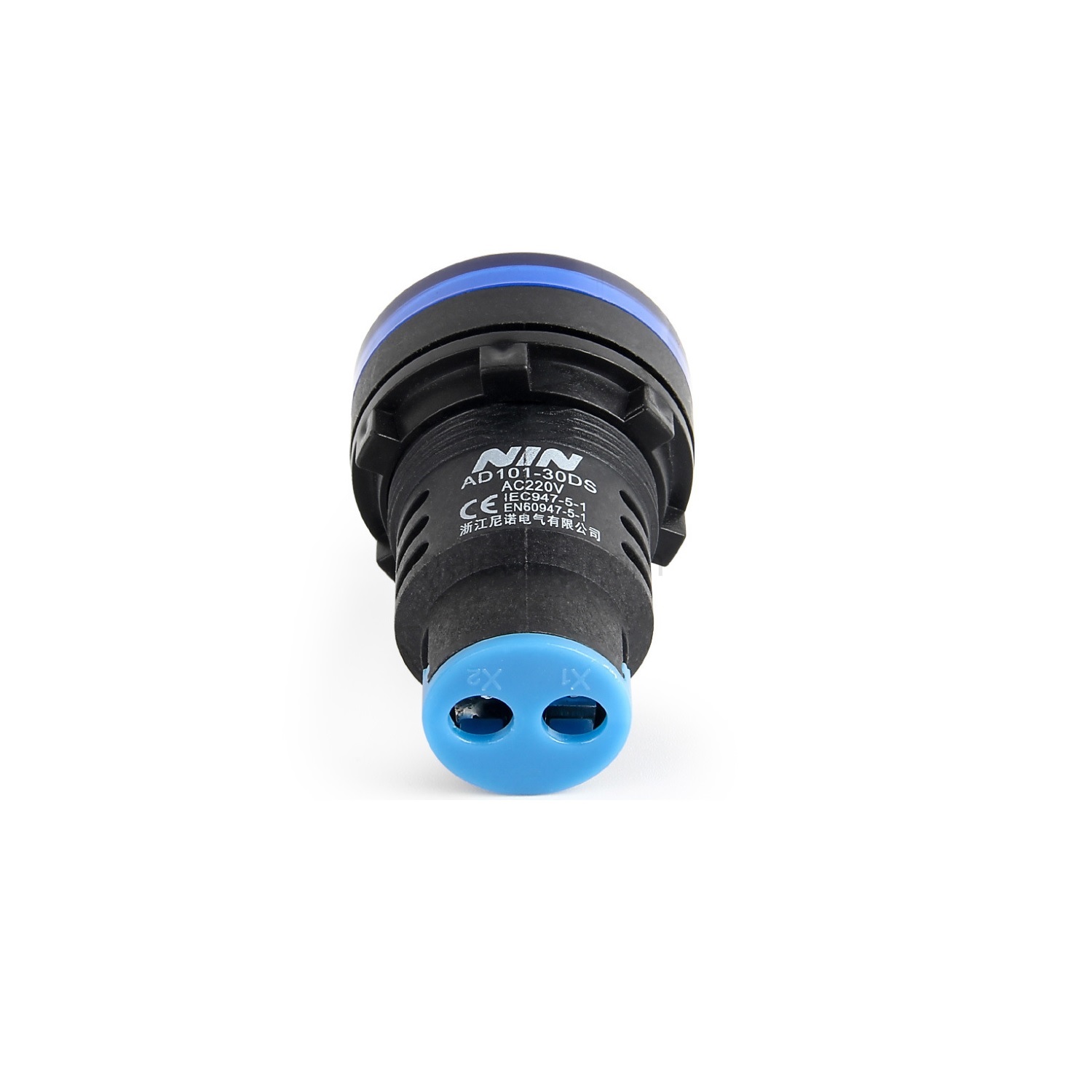 AD16-30DS 30MM LED Power Pilot Signal Indicator | 24V AC/DC Blue Pilot Lamp - Image 2