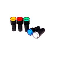 White AC/DC 6V 30mm AD16-30DS LED Power Pilot Signal Indicator Lamp IP65 Panel Mount